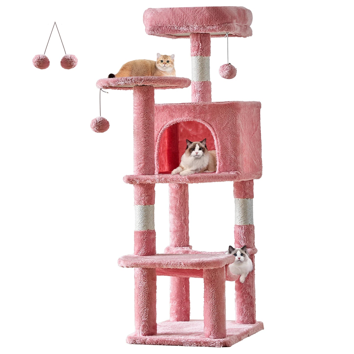 JHK Cat Tree Tall Multi-Cat Climbing Tower Sisal Posts