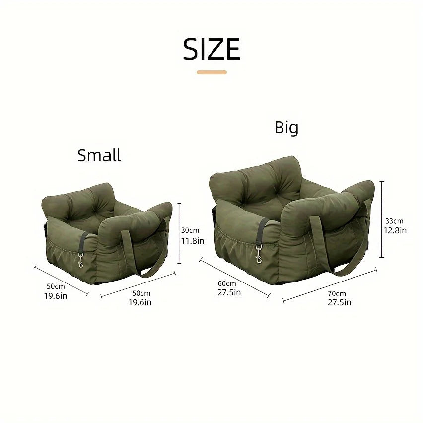 NONECN Dog Car Seat With Safety Belt Non Slip Carrier