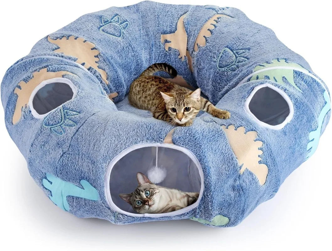 Foldable Cat Tunnel With Four Entry Points Peekaboo Cave