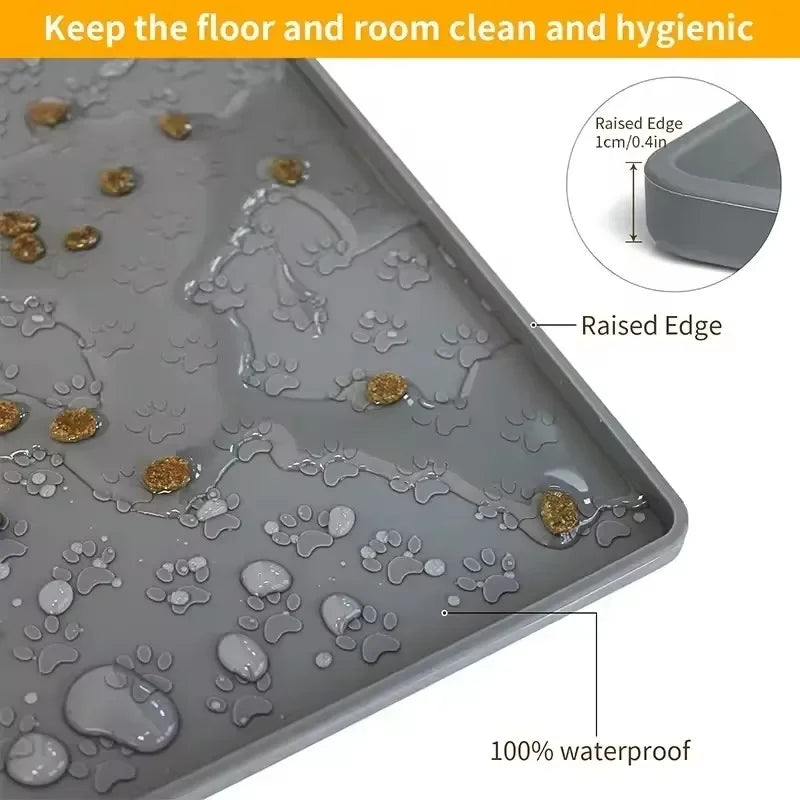 NONECN Silicone Pet Placemat For Cats And Dogs Feeding Mat
