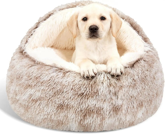 Cozy Hooded Pet Bed For Cats And Small Dogs With Removable Washable Cover