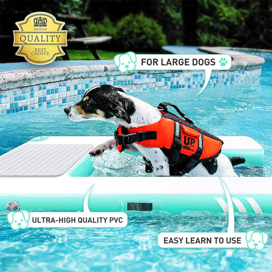 VANCEN Inflatable Dog Water Ramp for Pool Dock Lake