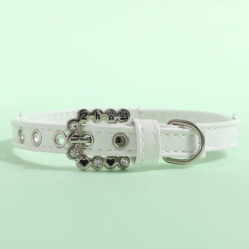 XLeiPet Luxury Pearl Rhinestone Cat Dog Necklace Collar