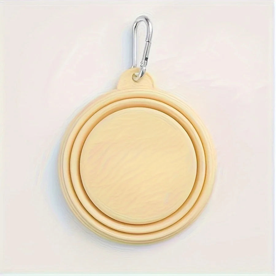 Portable Silicone Pet Bowl for Dogs Cats 350ml Collapsible Travel Dish Carabiner Clip Food Water Container Feeding Tray Bowls