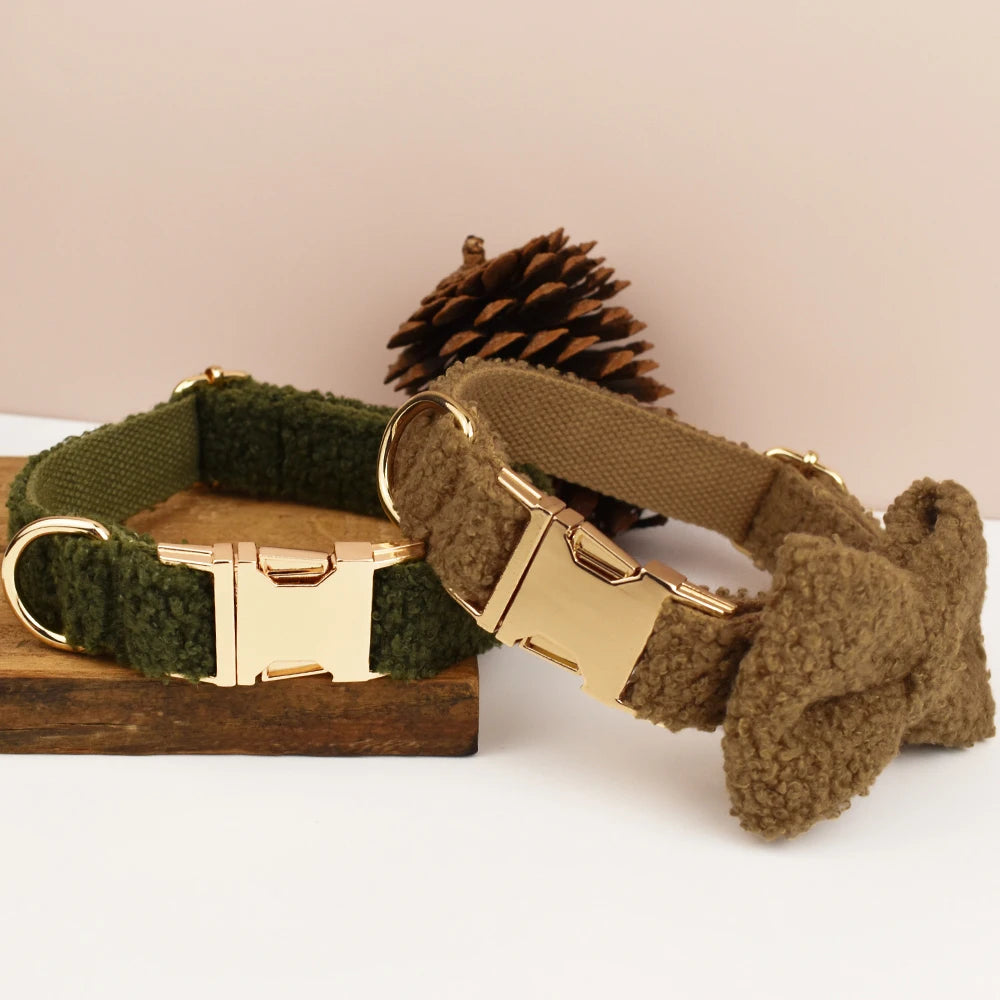 NONECN Luxury Personalized Dog Collar Harness Leash Set