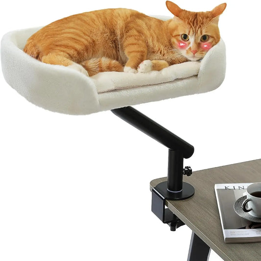 360 Degree Rotating Cat Desk Bed for Cats With Hammock