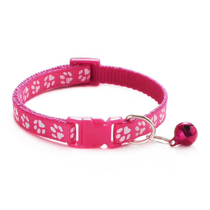 Color Printed Bell Collar For Cats And Dogs Multi Color