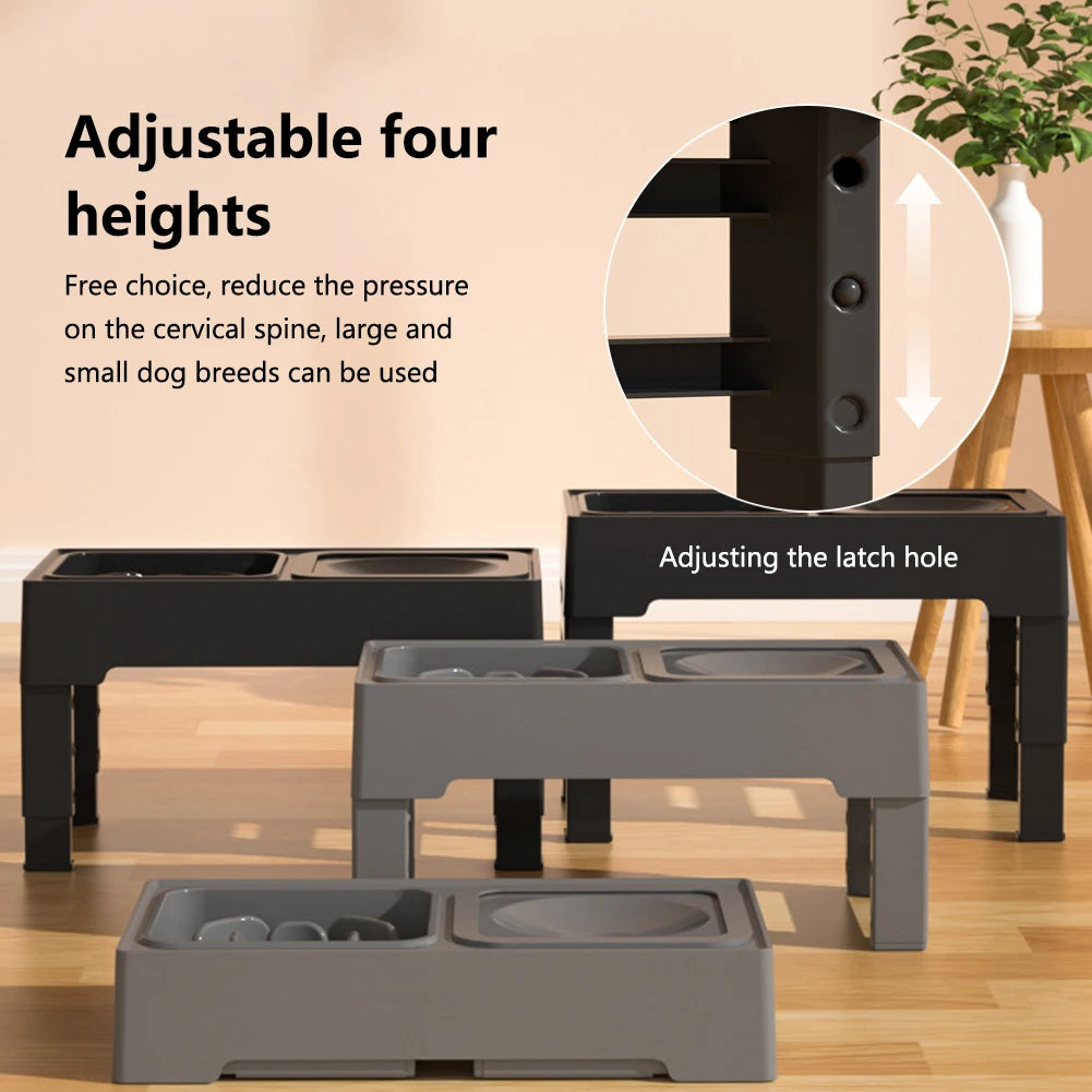 TWISTER.CK Elevated Slow Feeder For Dogs With Adjustable Heights