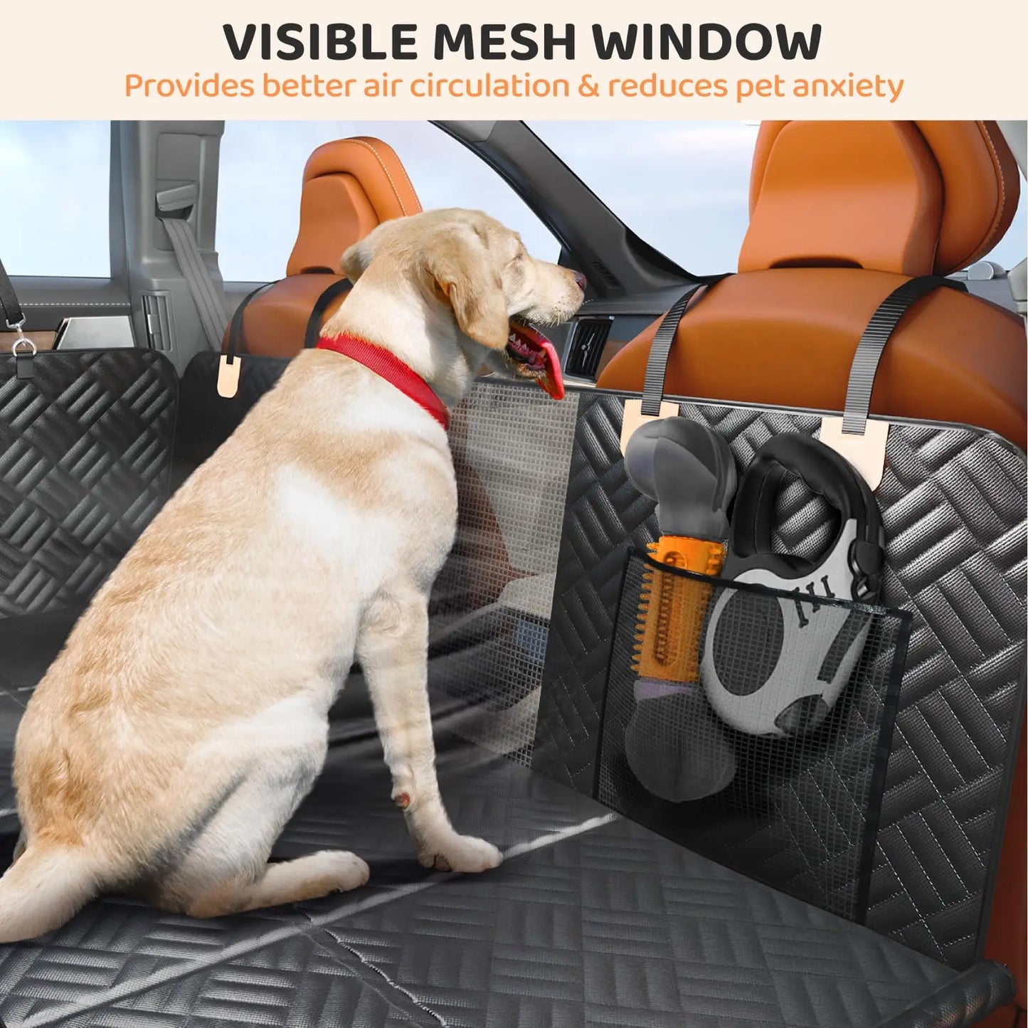 NONECN Car Rear Seat Dog Cover Hammock Extender Load Bearing