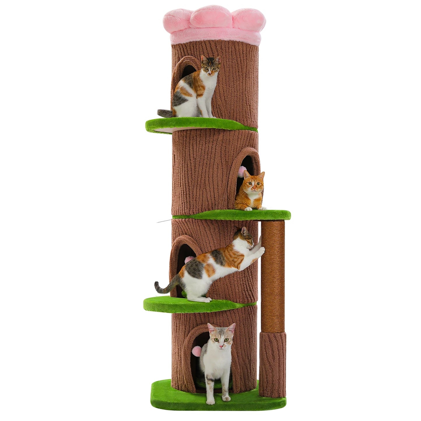 PEQULTICN Tall Cat Tower Forest Cat Tree With Flower Perch