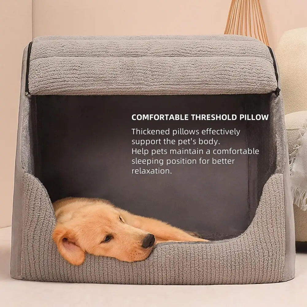 Premium Dog Bed House With Plush Interior And Non Slip Bottom