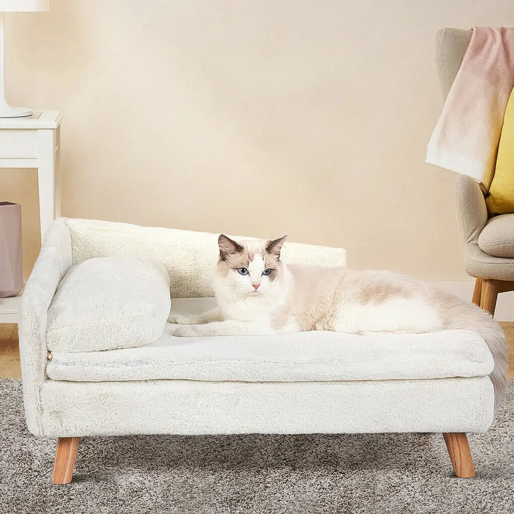 NONECN Elevated Pet Bed With Solid Wood Legs Sofa