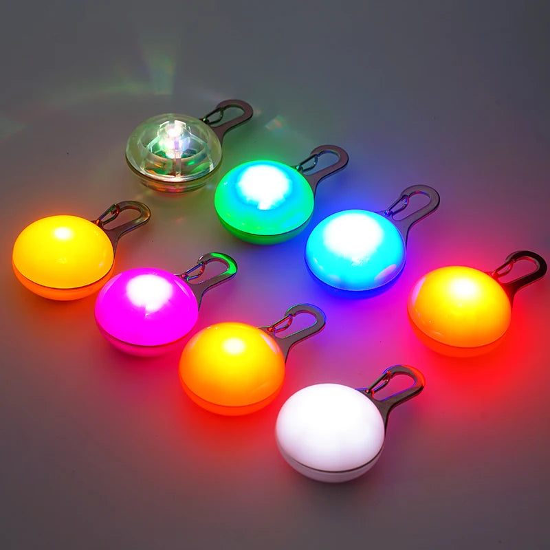 LED Luminous Dog Cat Collar With Glow Pendant Safety Night