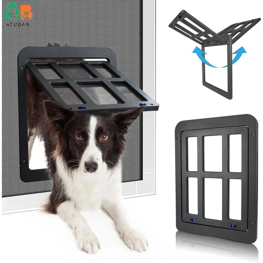 ATUBAN Lockable Magnetic Dog Door for Sliding Doors