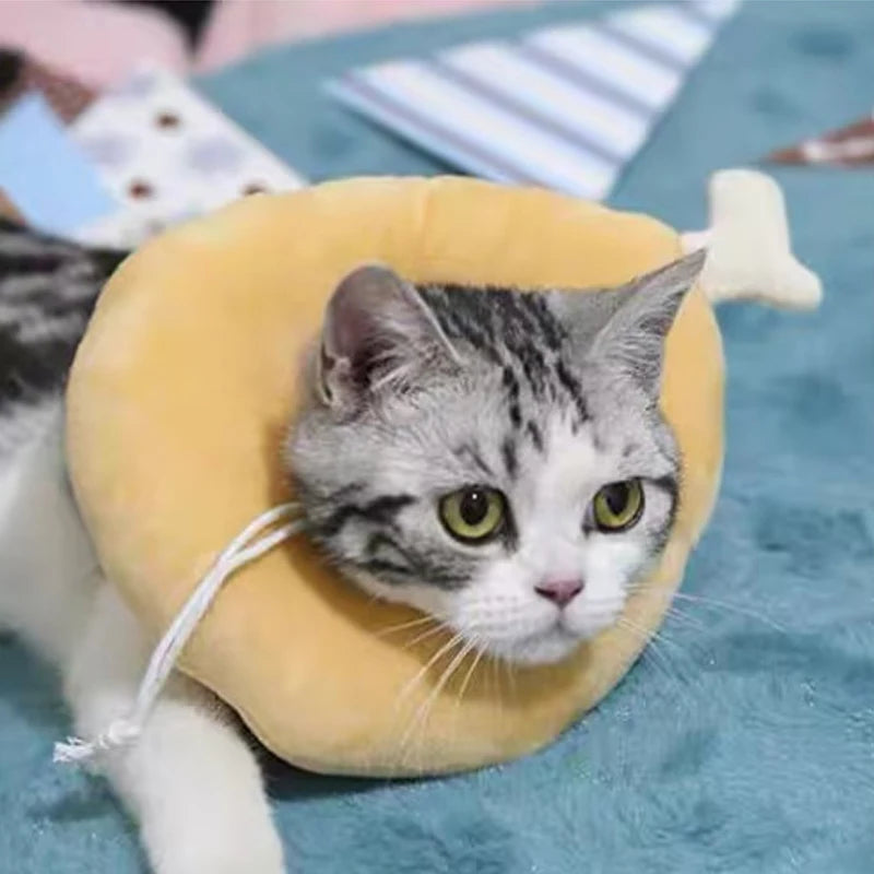 Soft Toast Avocado Shaped Pet Elizabethan Collar Dog Cat Adjustable Wound Healing Collar Prevent Bite Neck Ring For Pets
