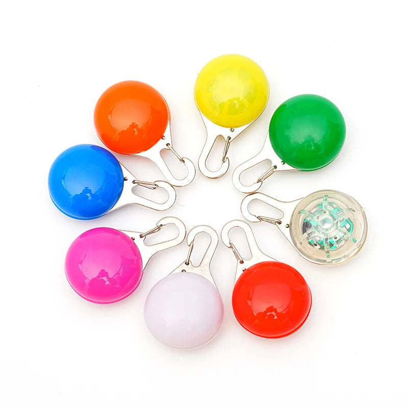 LED Luminous Dog Cat Collar With Glow Pendant Safety Night