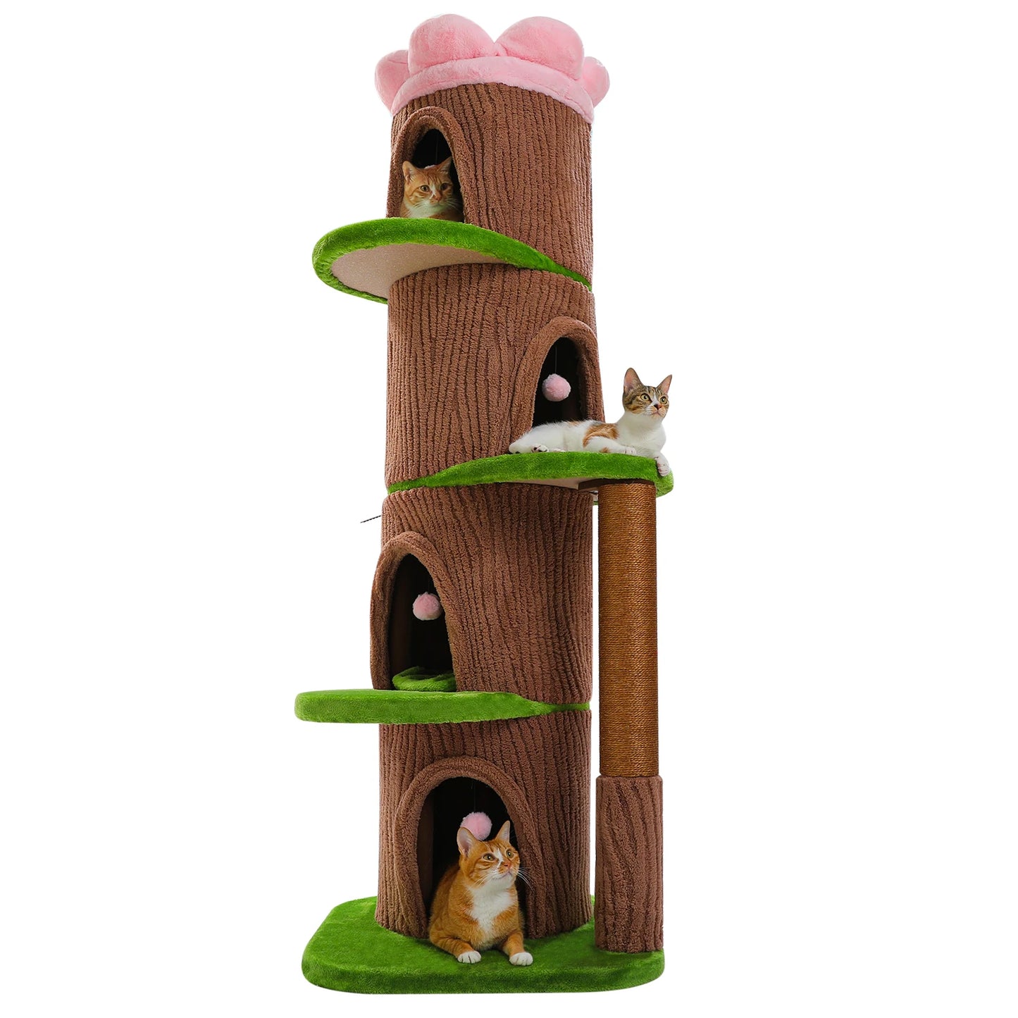 PEQULTICN Tall Cat Tower Forest Cat Tree With Flower Perch