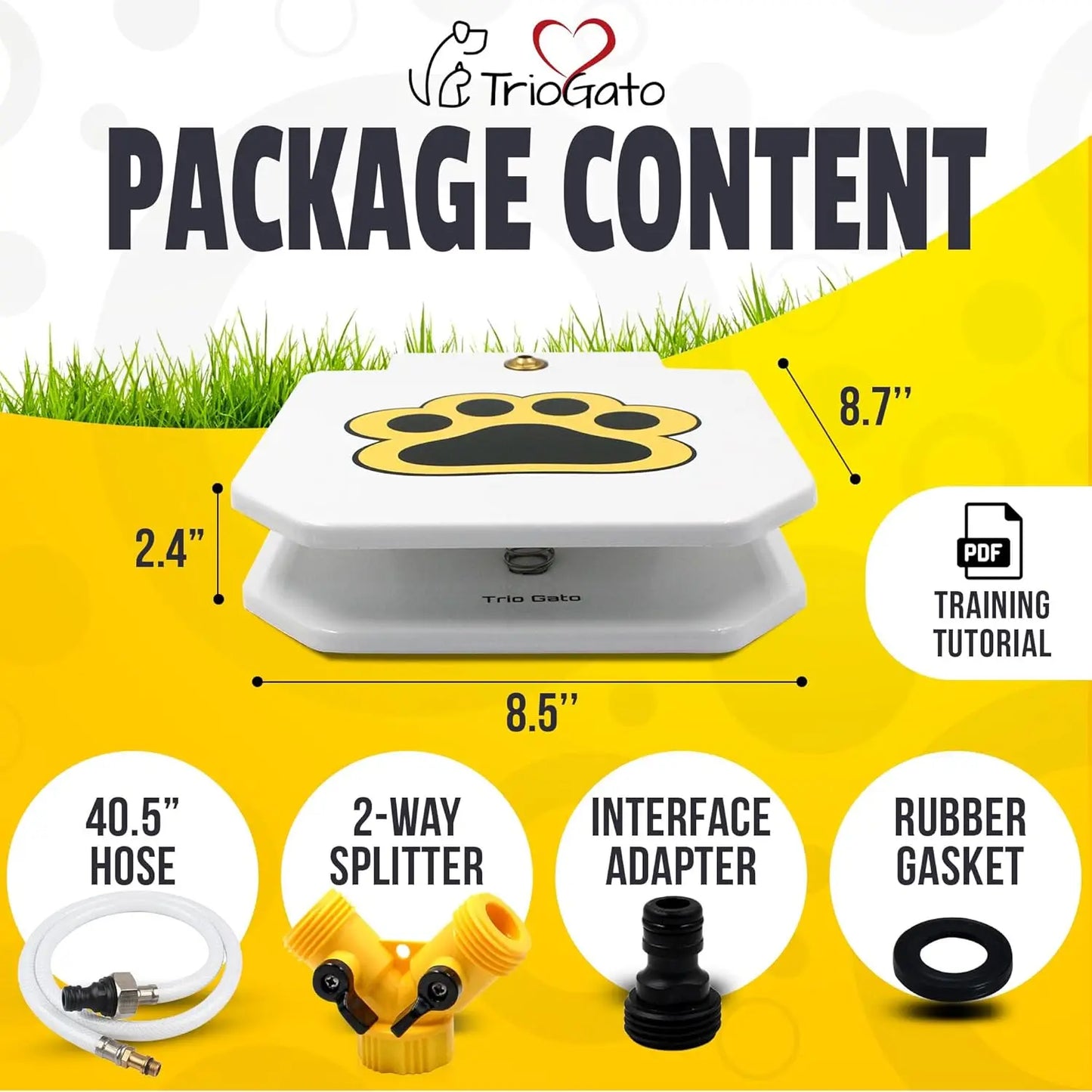 Paw-Activated Outdoor Dog Water Fountain With Garden Hose Connection