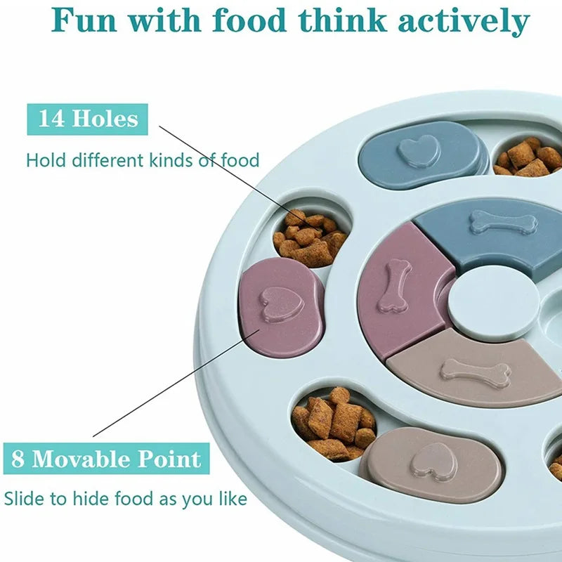 Dog Slow Feeder Hiding Bowl For Interactive Educational Toy