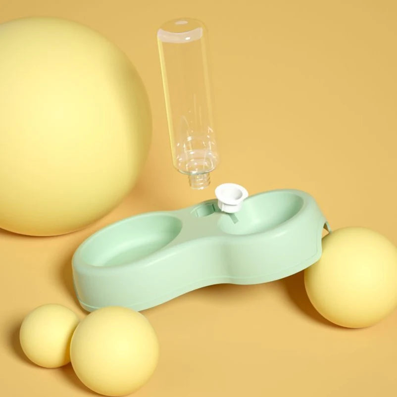 Automatic Dual Bowl Pet Feeder For Cats And Dogs Premium