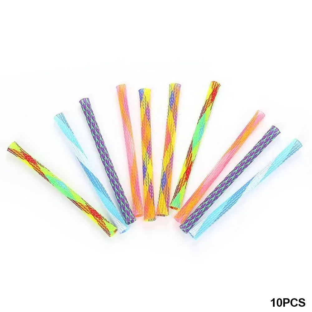 Kitten Cat Spring Toys Set Colorful Interactive Telescopic Coils