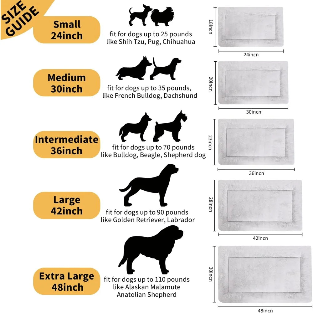 DAFIFY Washable Dog Crate Pad Ultra Soft Bed for Dogs
