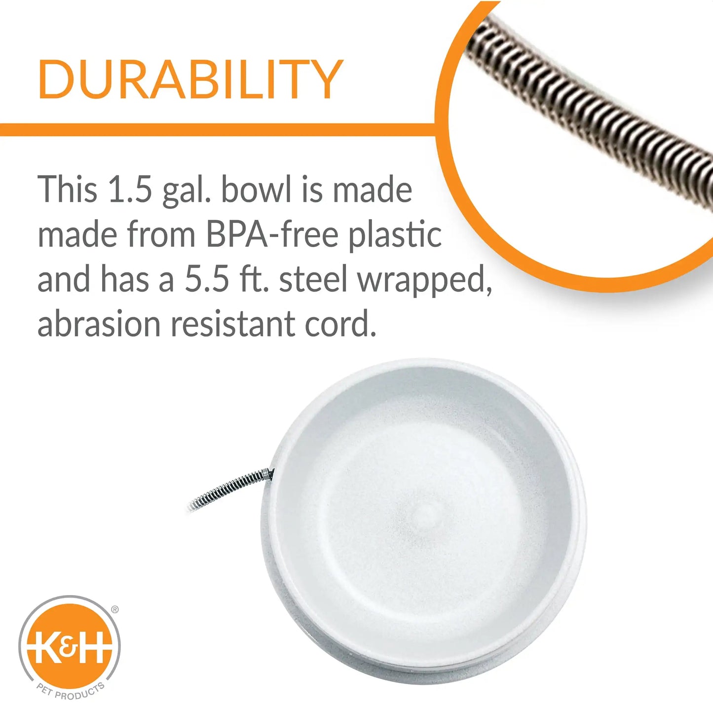 Outdoor Thermostatically Controlled Heated Water Bowl for Cats and Dogs