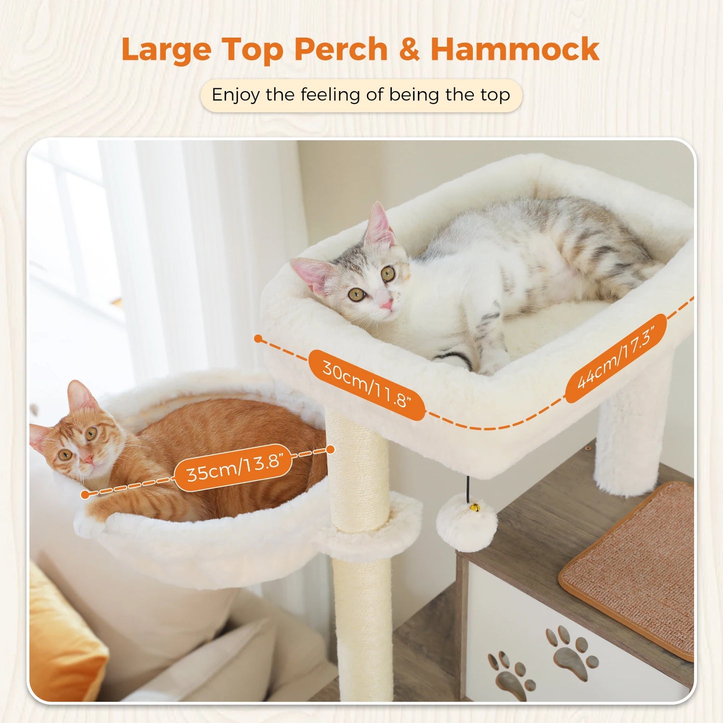PAWZ Road Cat Tree Tower With Condos And Hammocks