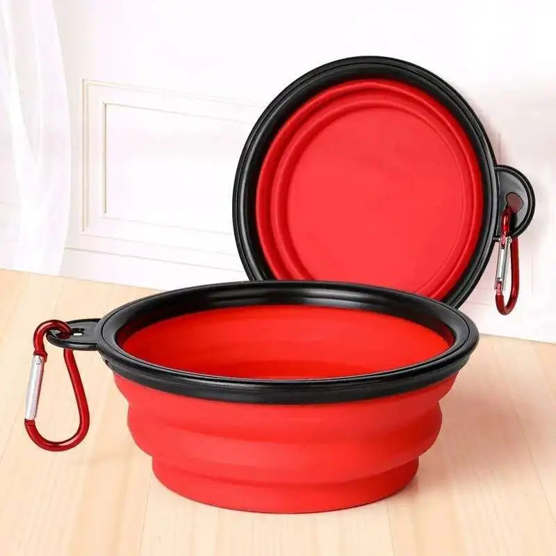 2-In-1 Collapsible Dog Travel Bowl And Feeder For Outdoor Use