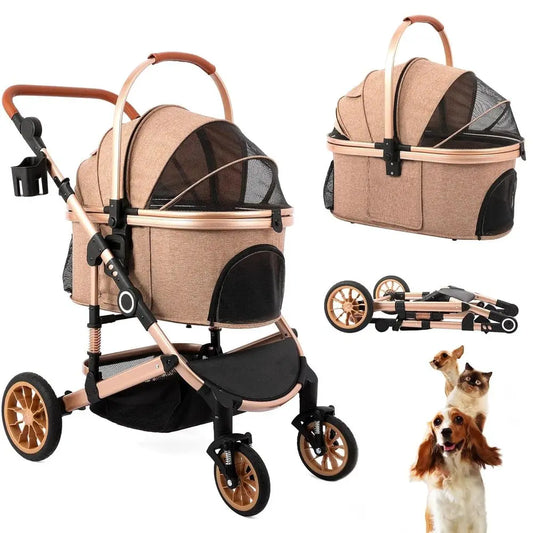 Ticify Pet Stroller Three In One For Medium Dogs Carrier