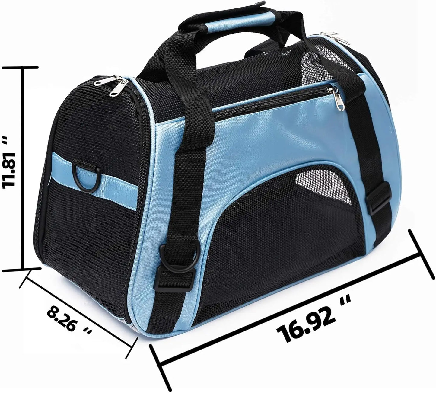 Soft-Sided Pet Carrier – Airline Approved for Small & Medium Cats/Dogs – Blue, Small for Travel
