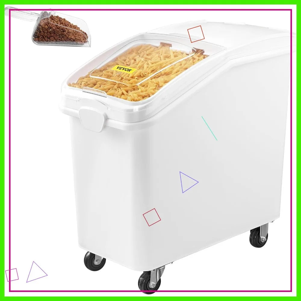 Large Food Storage Container With Scoop And Sliding Lid
