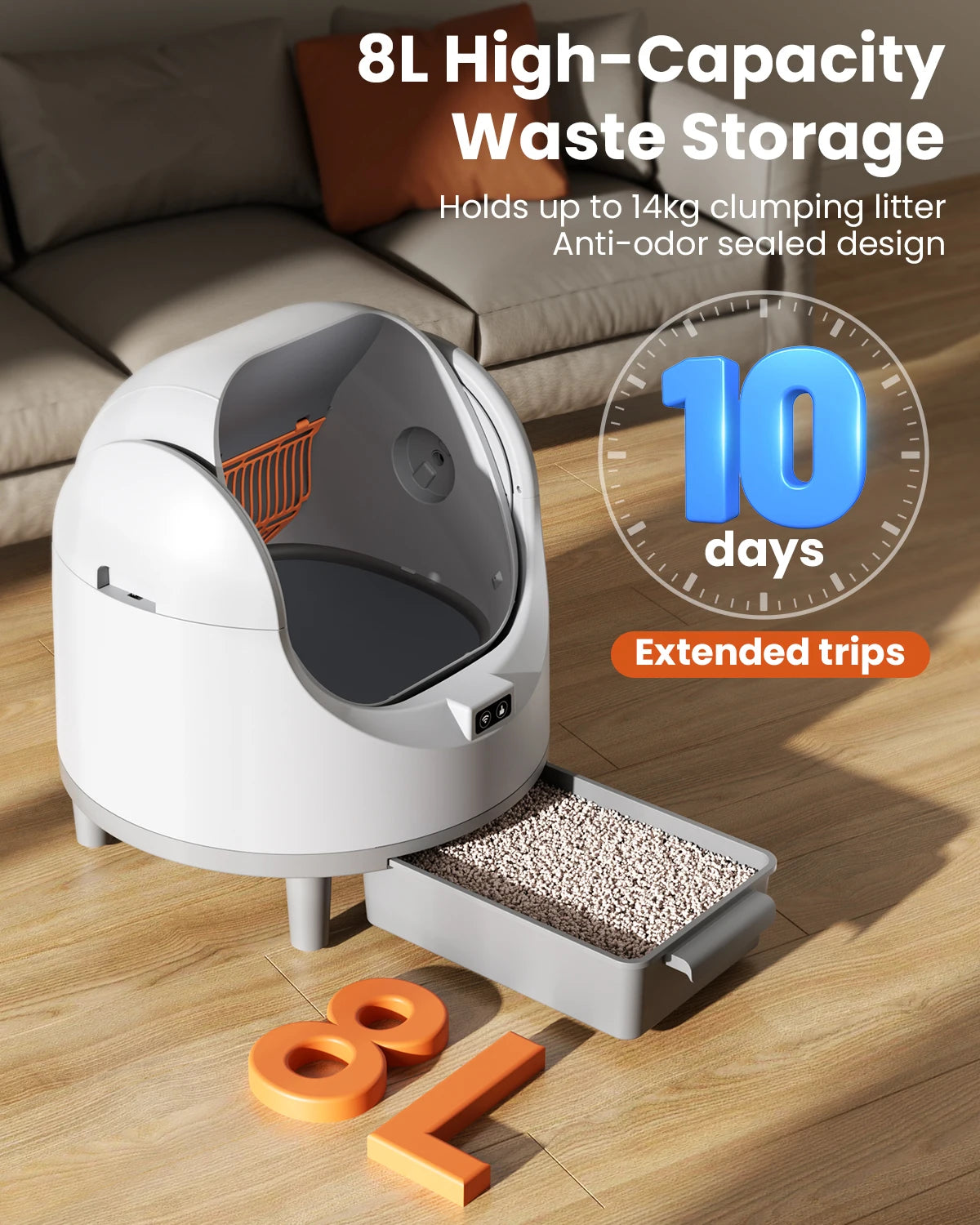 Cityflee Smart Self-Cleaning Cat Litter Box App Control