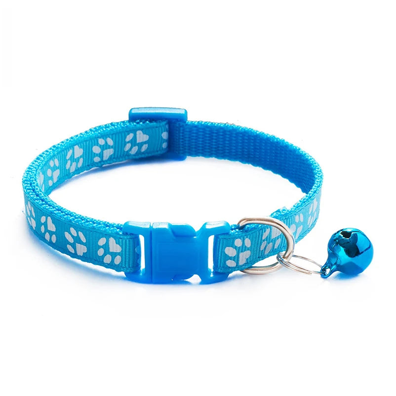 Color Printed Bell Collar For Cats And Dogs Multi Color