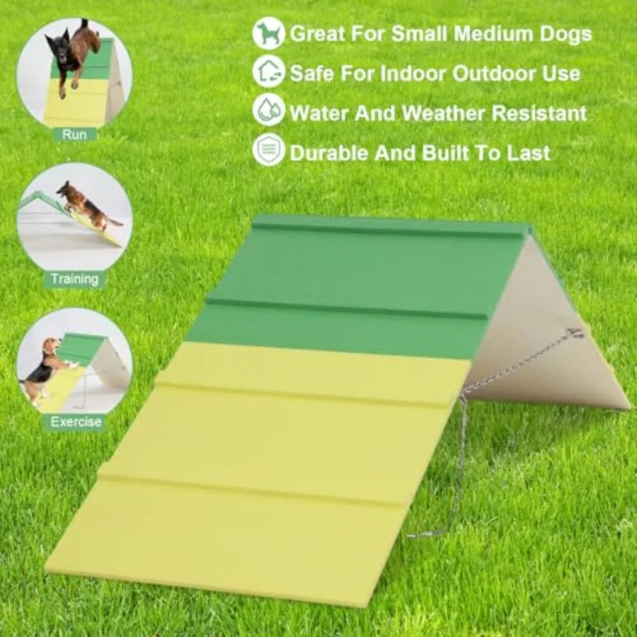 MDNG Outdoor Dog Agility A Frame Ramp Non-Slip Training Equipment
