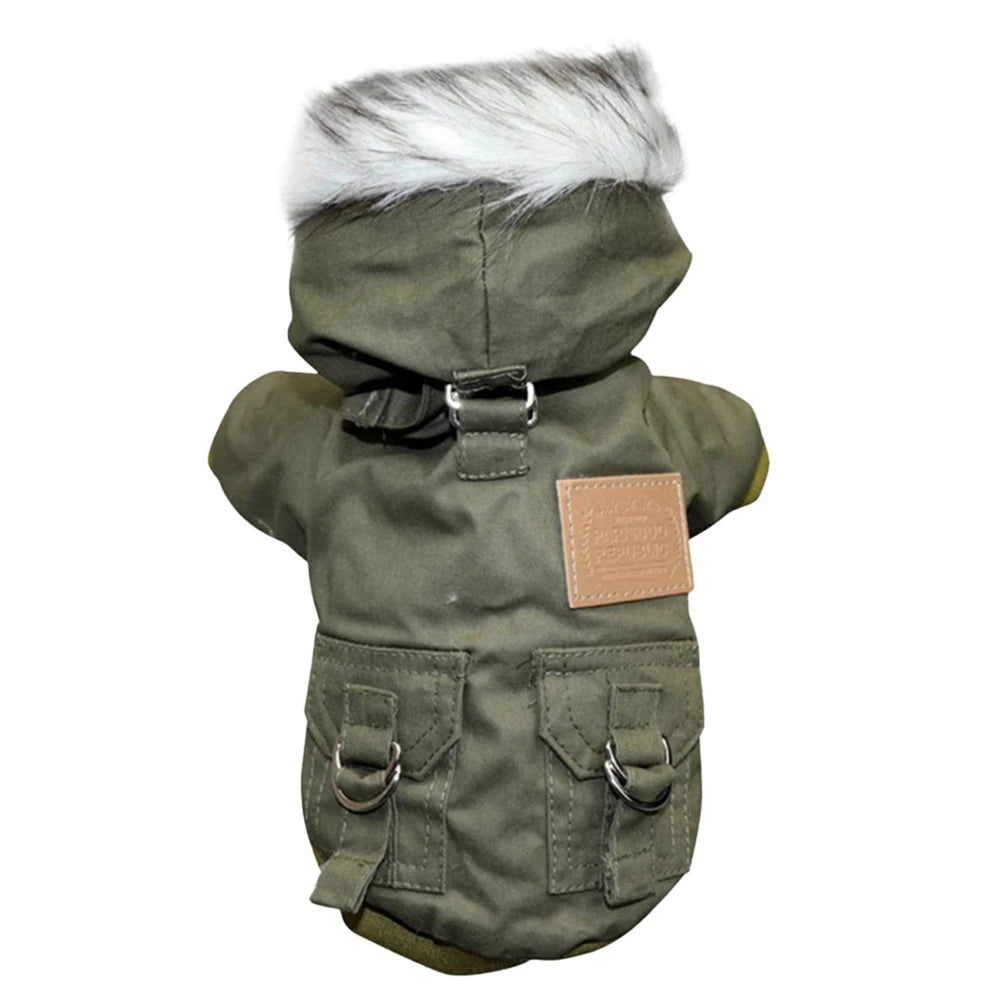 Pet Dog Jacket With Harness Winter Coat