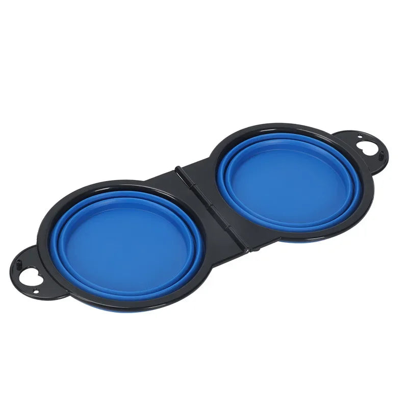 Foldable 2-In-1 Dual Bowl For Dogs And Cats Portable Travel