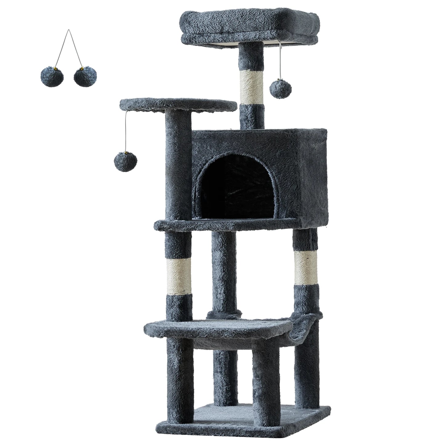 JHK Cat Tree Tall Multi-Cat Climbing Tower Sisal Posts