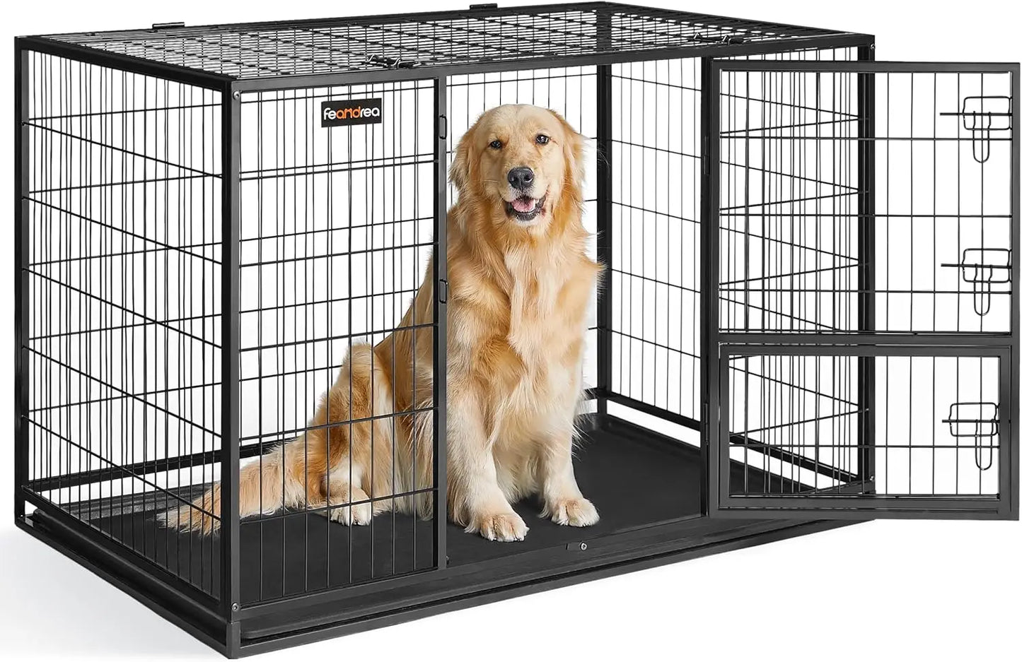 Heavy Duty Dog Crate With Double Doors And Escape Proof