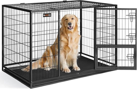 Heavy Duty Dog Crate With Double Doors And Escape Proof