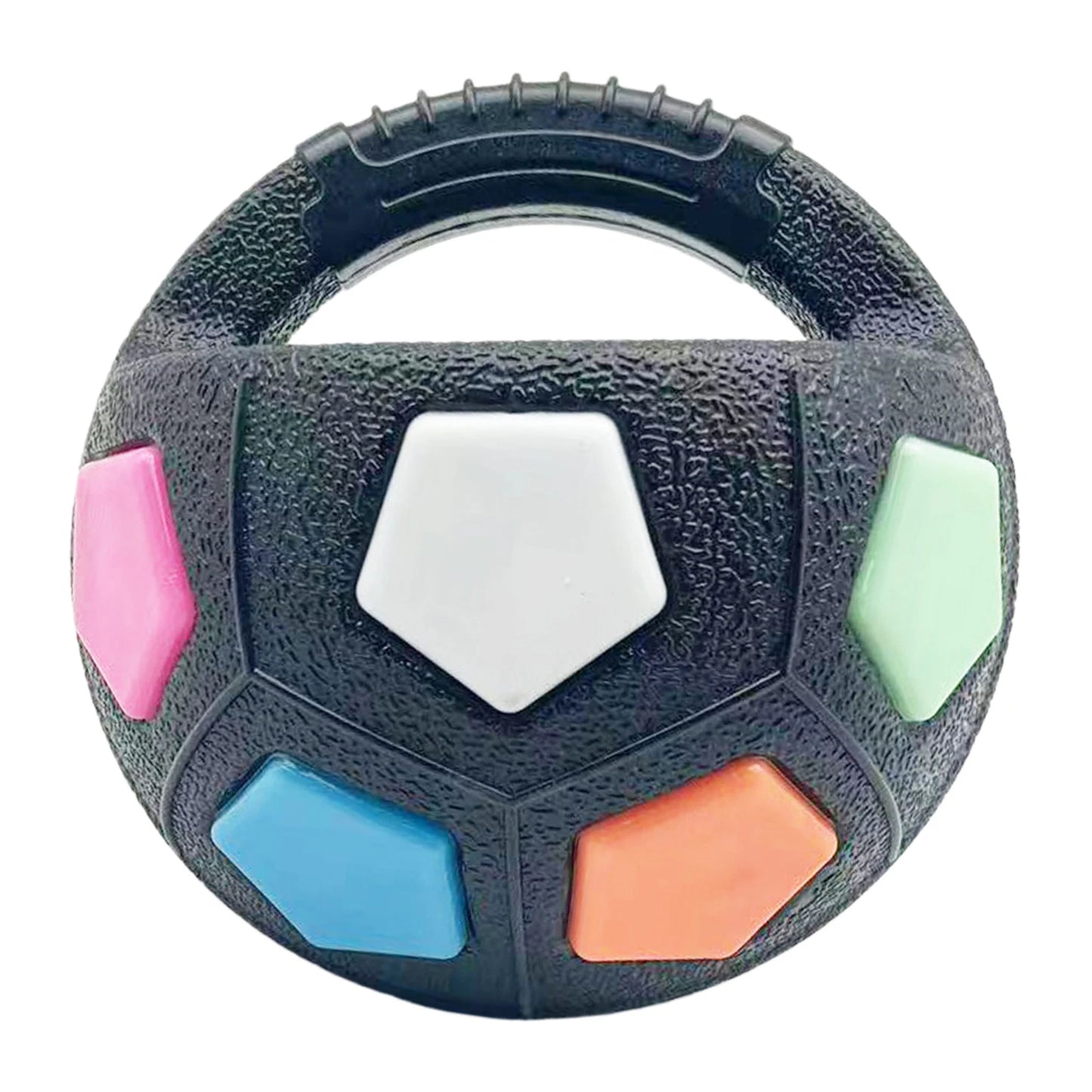 Dog Calming Ball With Handle Football Toy Squeaky For Medium