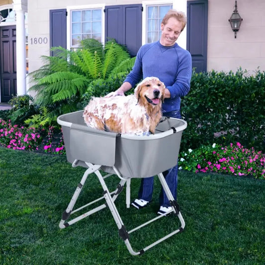 NONEDog Litter Elevated Foldable Pet Bath Tubs For Dogs