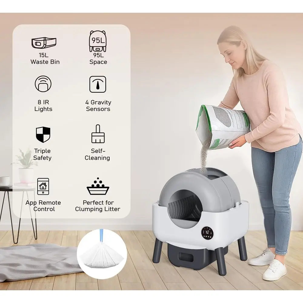 Automatic Self Cleaning Litter Box For Cats Cleaning Robot