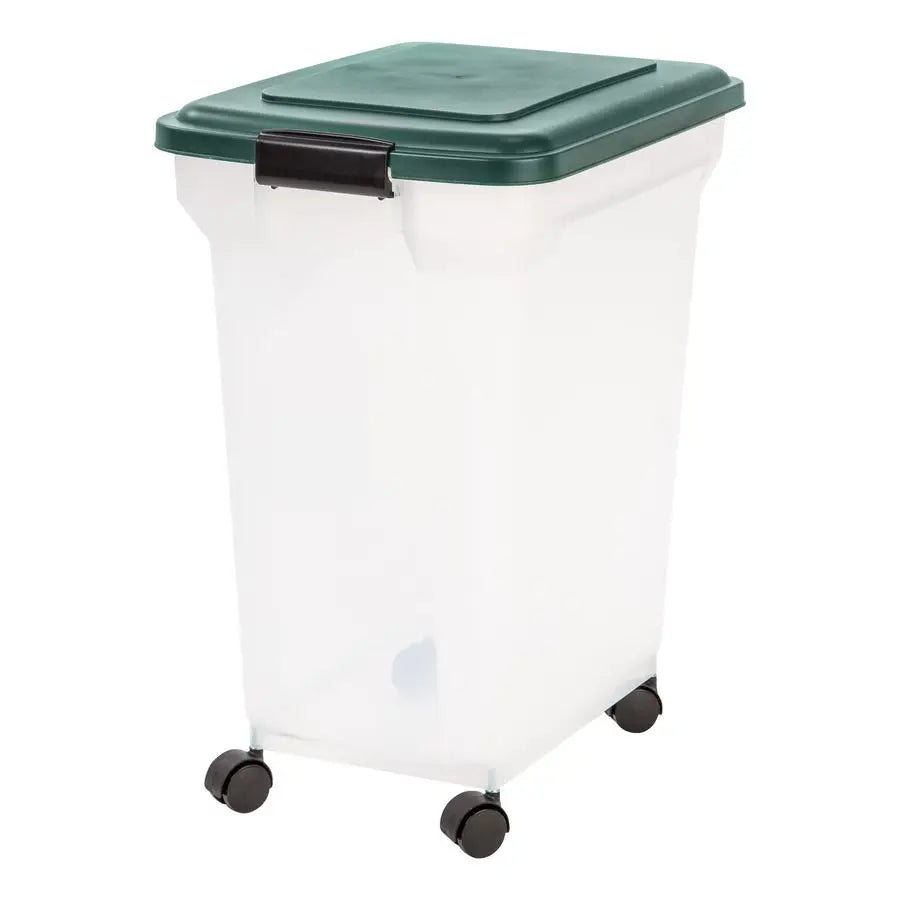 Airtight Pet Food Storage Container With Wheels For Dry Kibble