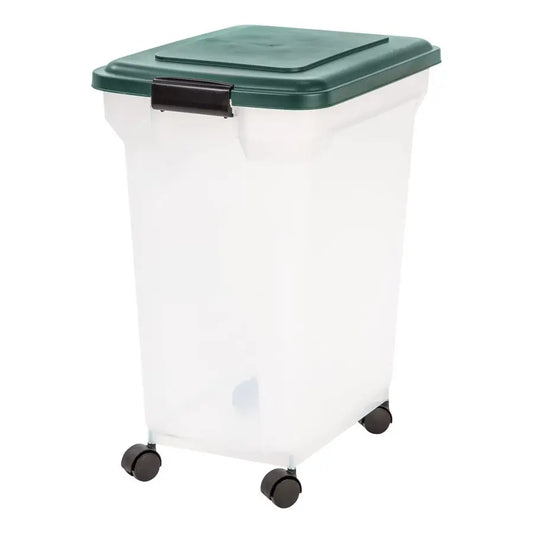 Airtight Pet Food Storage Container With Wheels For Dry Kibble