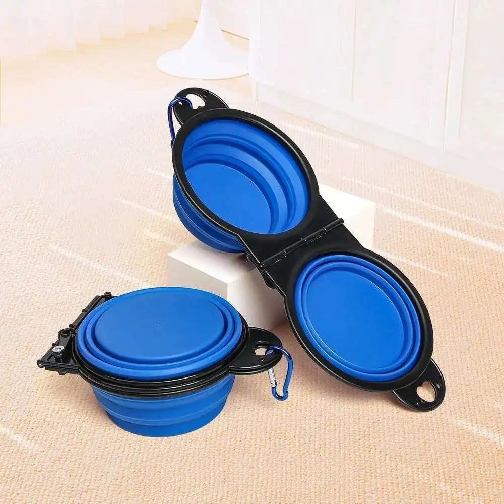 2-In-1 Collapsible Dog Travel Bowl And Feeder For Outdoor Use