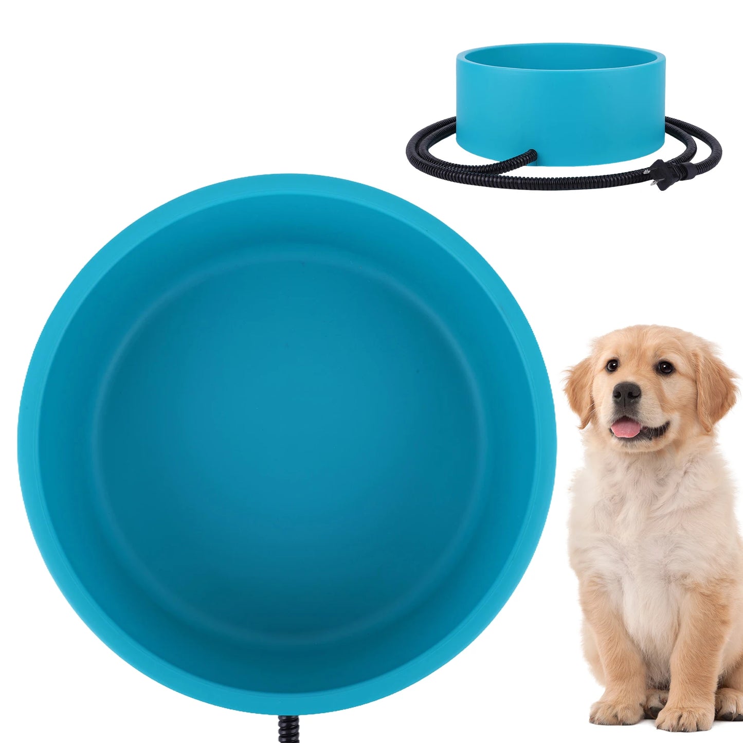 Outdoor Anti Freeze Heated Pet Water Bowl For Cat Dog