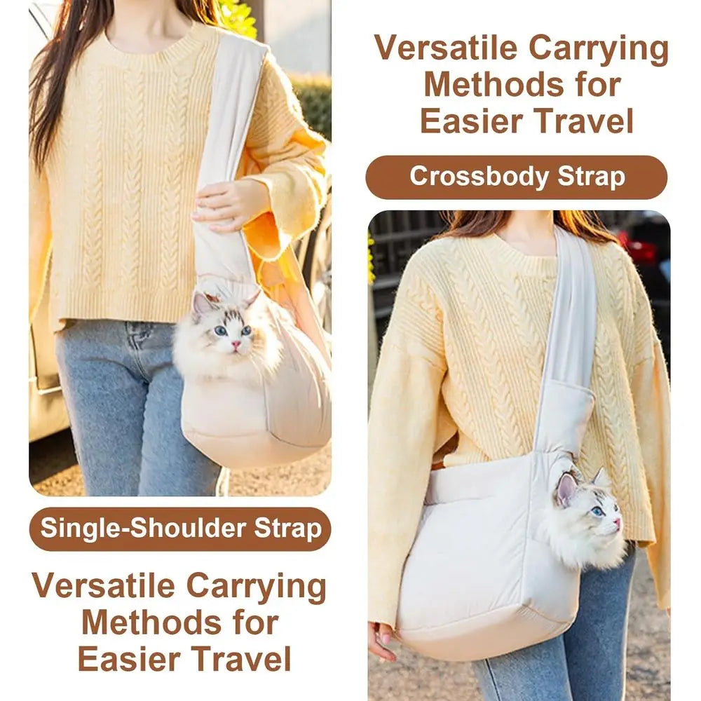 Mini Dog Purse Carrier With Pockets And Secure Harness Clip