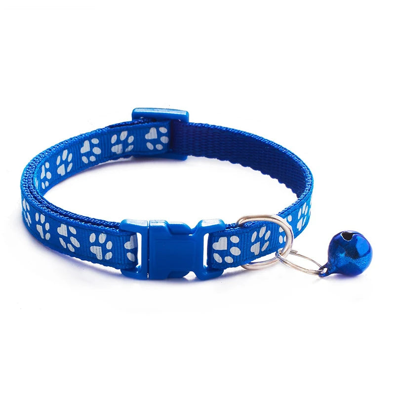Color Printed Bell Collar For Cats And Dogs Multi Color