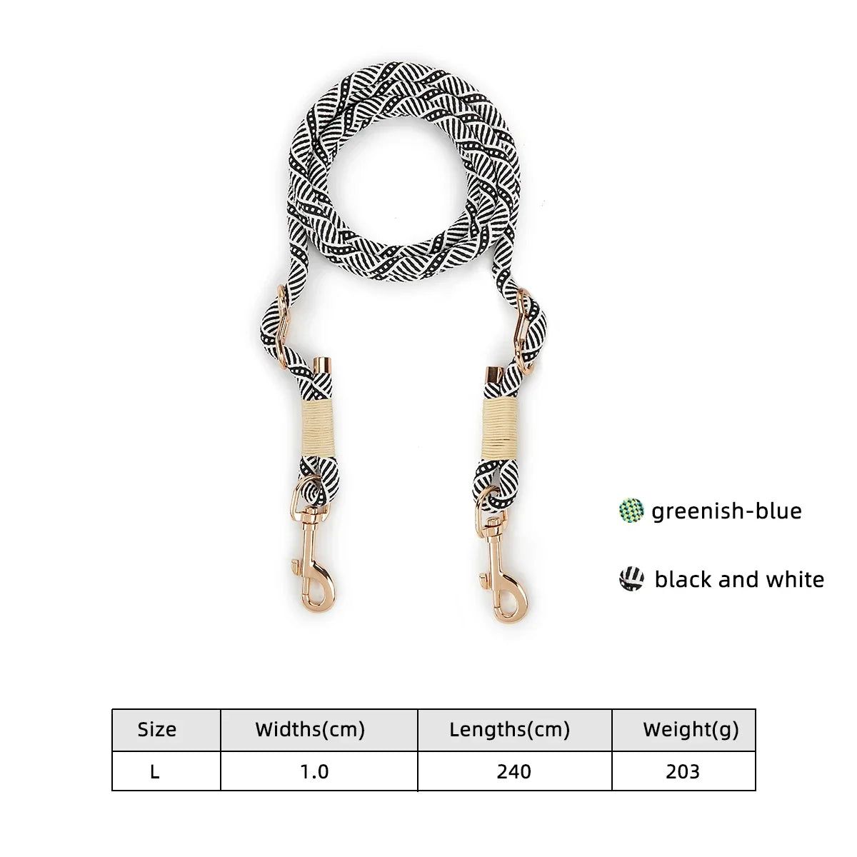 WAOPETCN Hands-Free Dogs Lead Rope 10-In-1